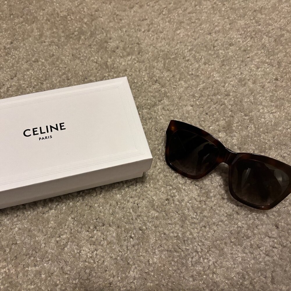 Celine Tortoiseshell Triomphe Sunglasses